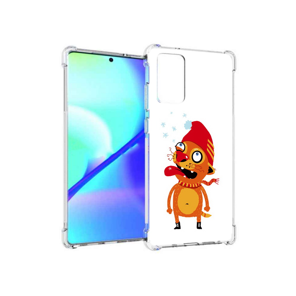 

Чехол MyPads Tocco для Samsung Galaxy Note 20 Зимний кот (PT152536.527.88), Прозрачный, Tocco