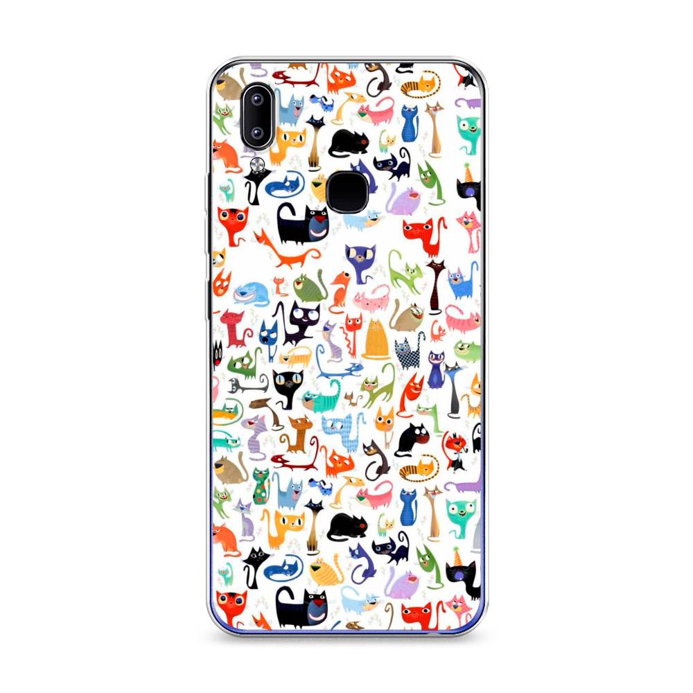 

Чехол для Vivo Y93/Y93 lite "Цветные коты", Разноцветный, 262950-1