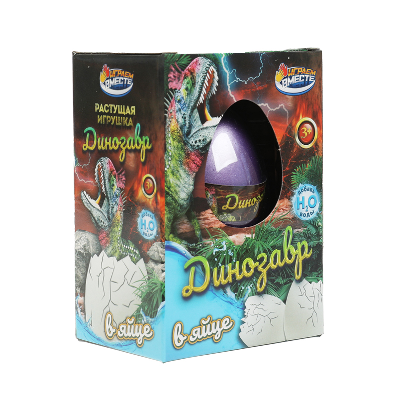 Игрушка Играем Вместе Яйцо с Растущей Фигуркой Динозавр, 1 шт, в ассортименте