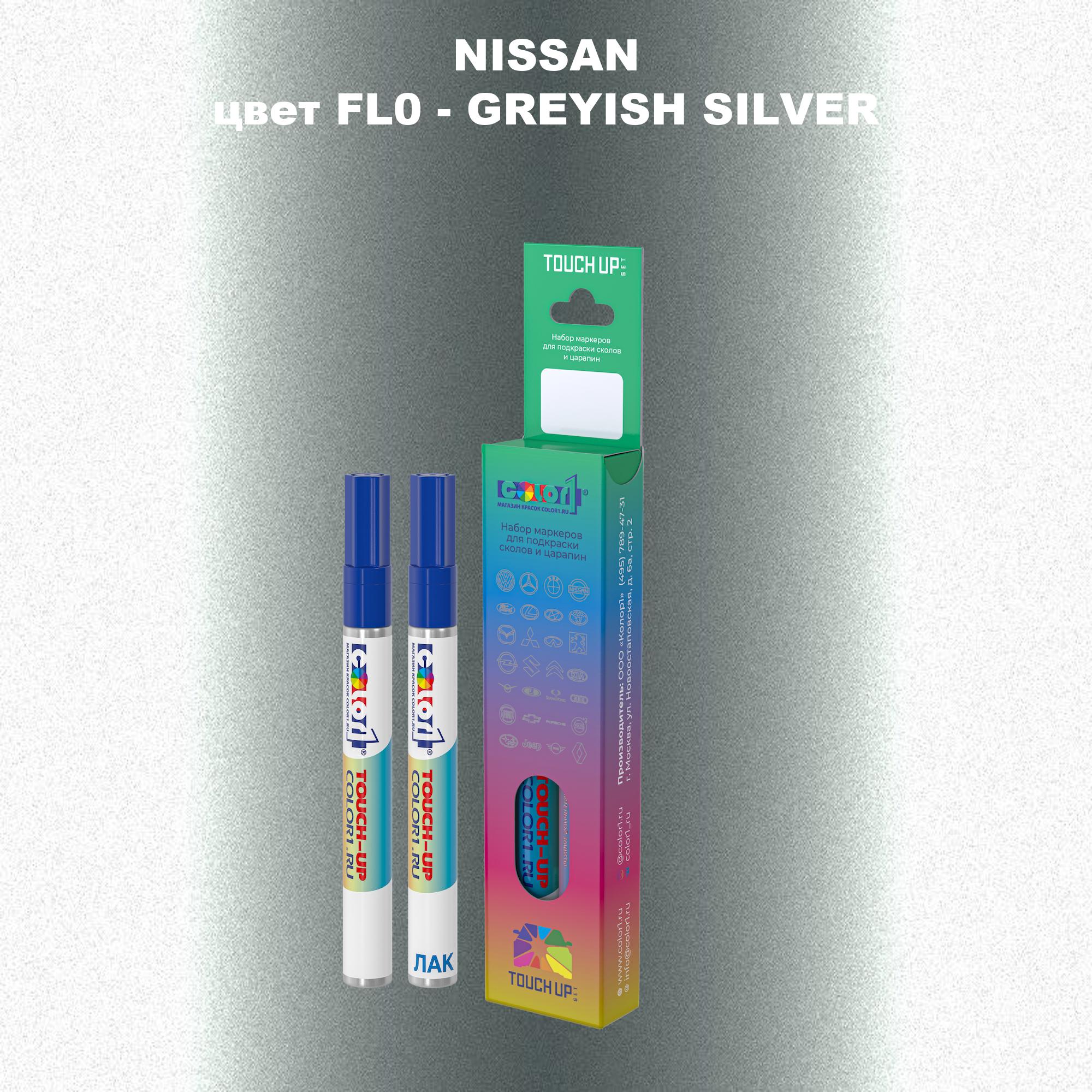 

Маркер с краской COLOR1 для NISSAN, цвет FL0 - GREYISH SILVER, Прозрачный