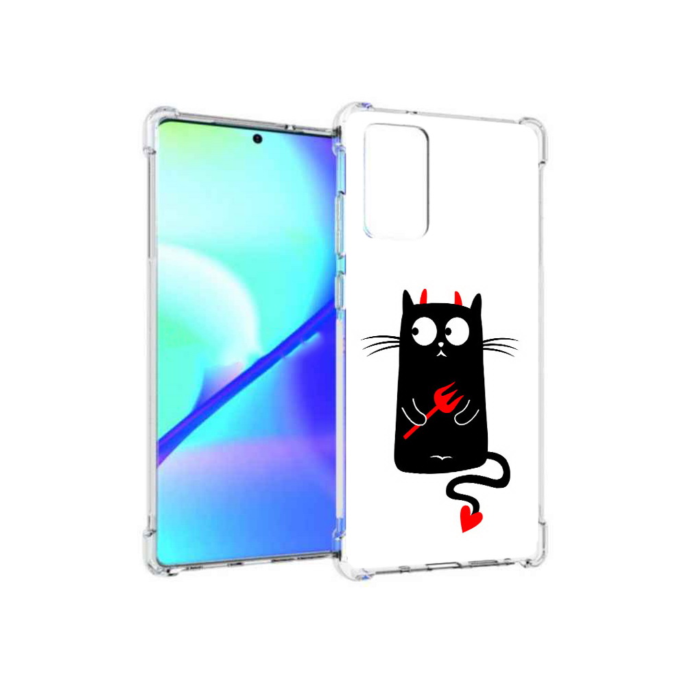 

Чехол MyPads Tocco для Samsung Galaxy Note 20 Кот демон (PT152536.527.97), Прозрачный, Tocco