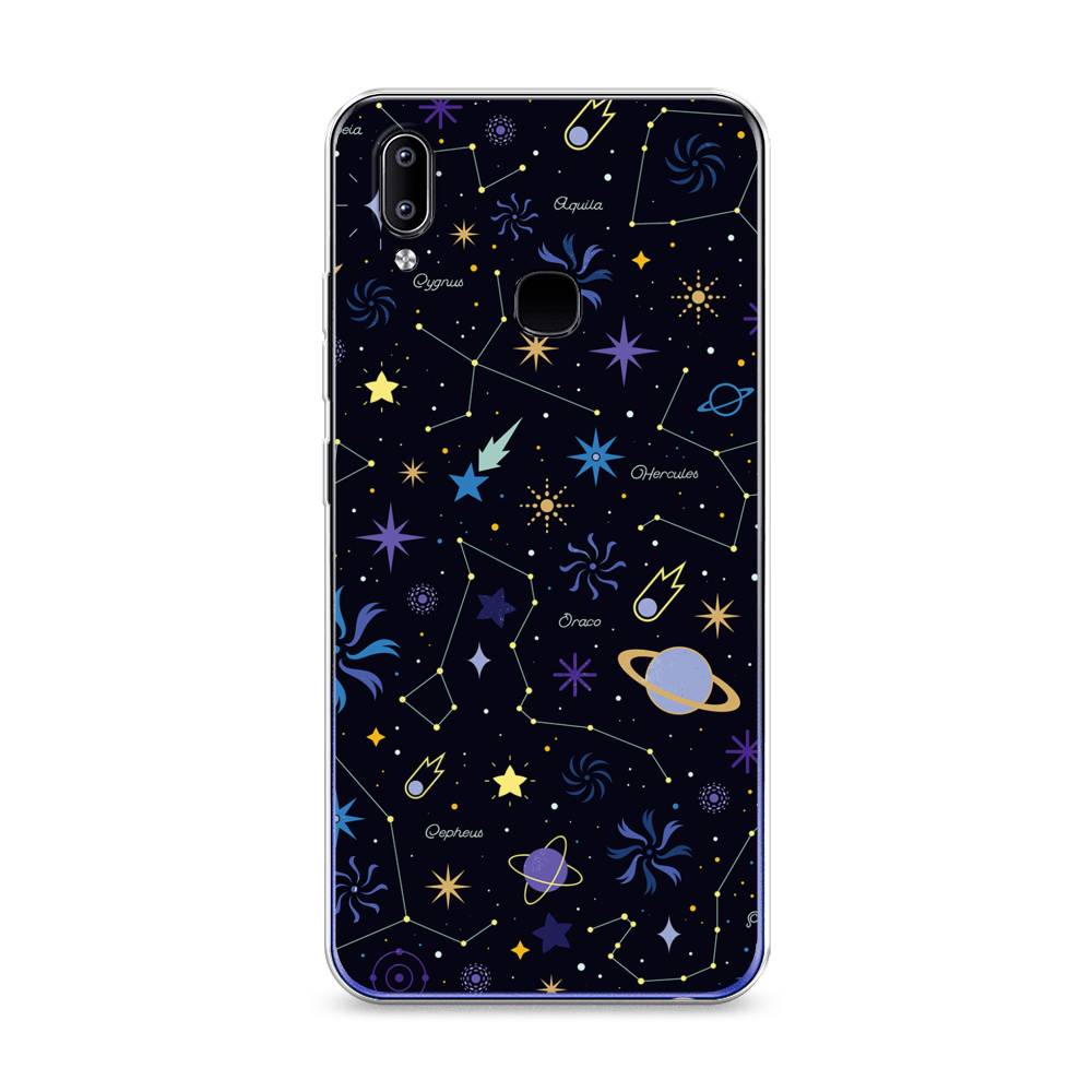 

Чехол для Vivo Y93/Y93 lite "Цветной космос", Желтый, 262950-2