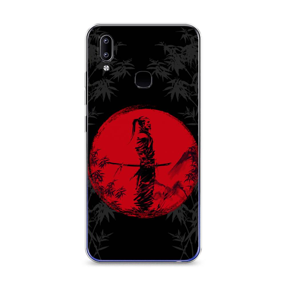 

Чехол на Vivo Y93 "Самурай на красном фоне", Черный;красный;серый, 262950-4