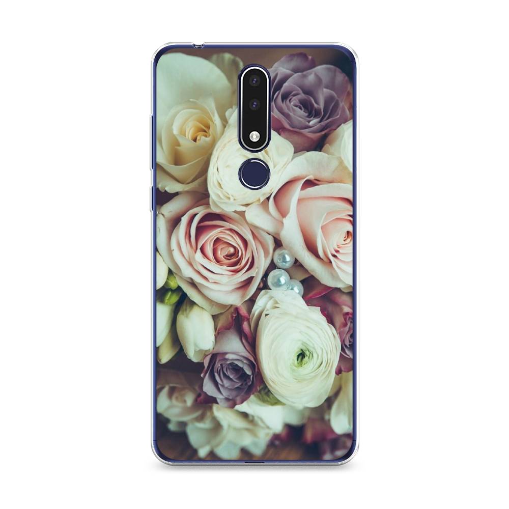 

Чехол на Nokia 3.1 Plus "Свадебный букет", Белый;фиолетовый, 122850-2