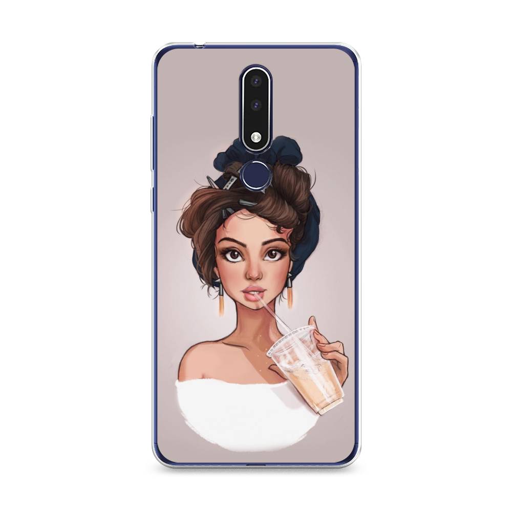 

Чехол на Nokia 3.1 Plus "Девушка с фраппе", Серый, 122850-6