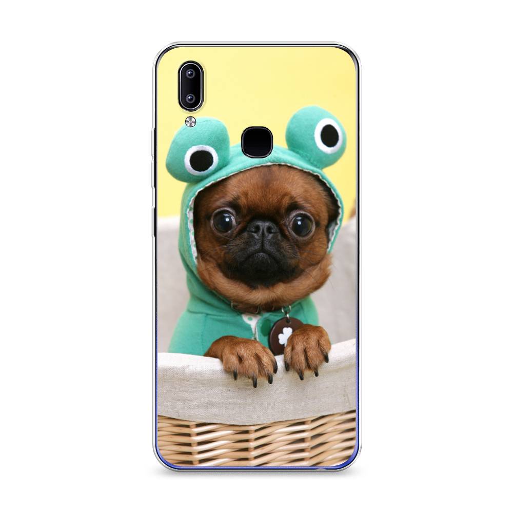 

Чехол для Vivo Y93/Y93 lite "Собачка в шапке лягушки", Коричневый;желтый;голубой, 262950-1
