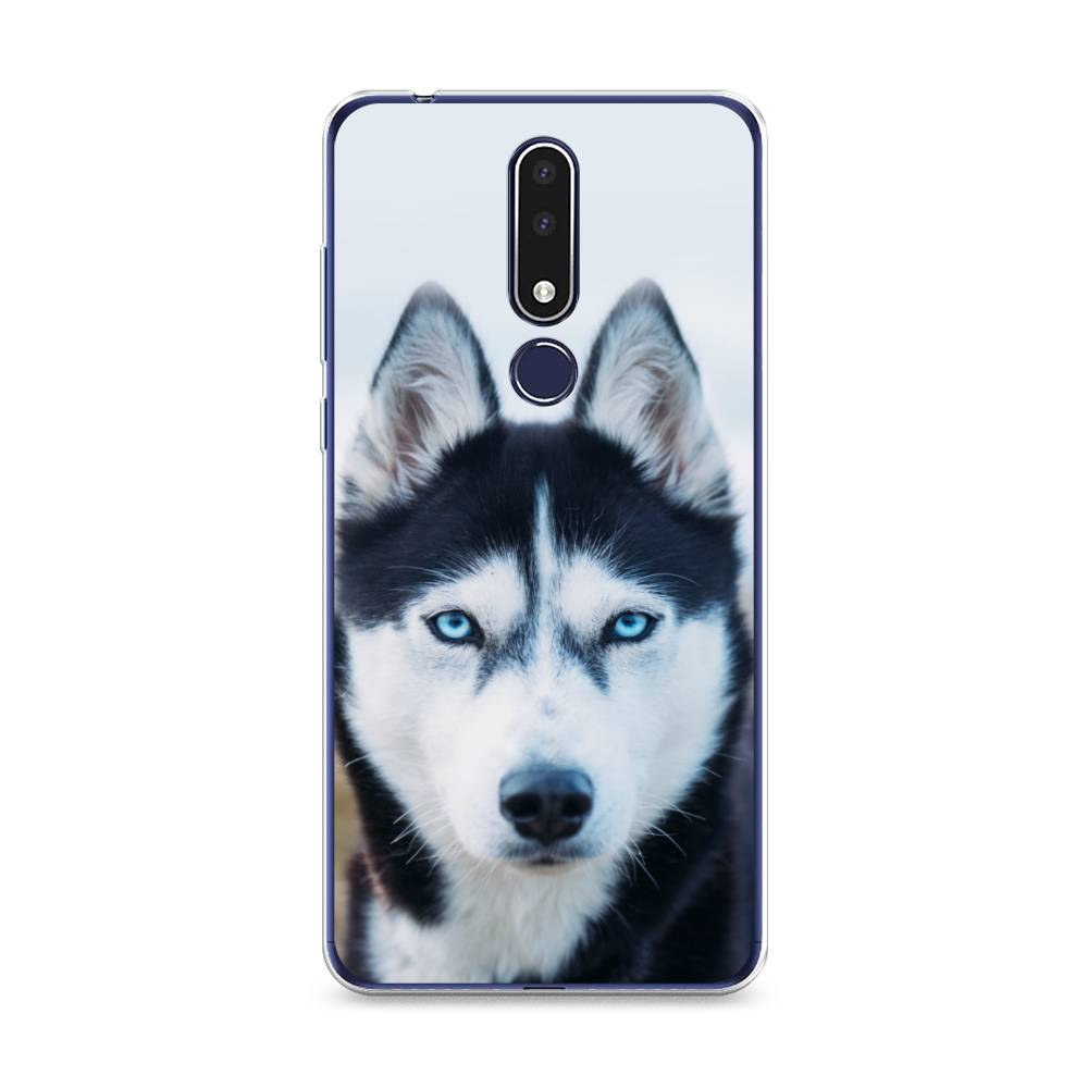 

Чехол на Nokia 3.1 Plus "Хаски 2", Синий;белый, 122850-1