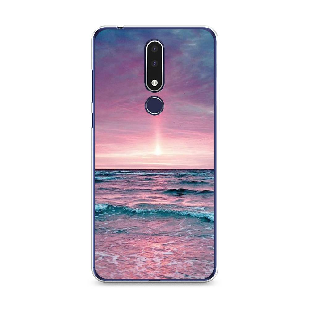 

Чехол на Nokia 3.1 Plus "Восход 3", Розовый;голубой, 122850-2