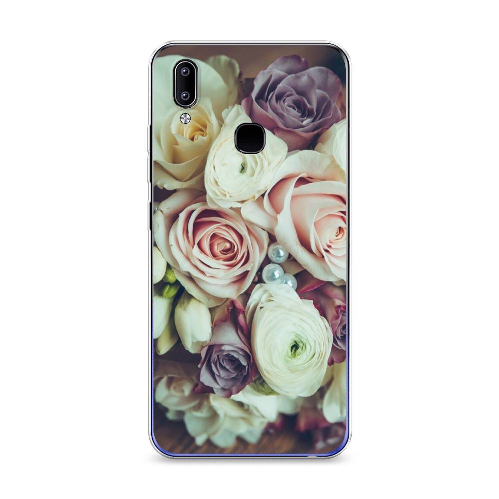 

Чехол для Vivo Y93/Y93 lite "Свадебный букет", Белый;фиолетовый, 262950-2