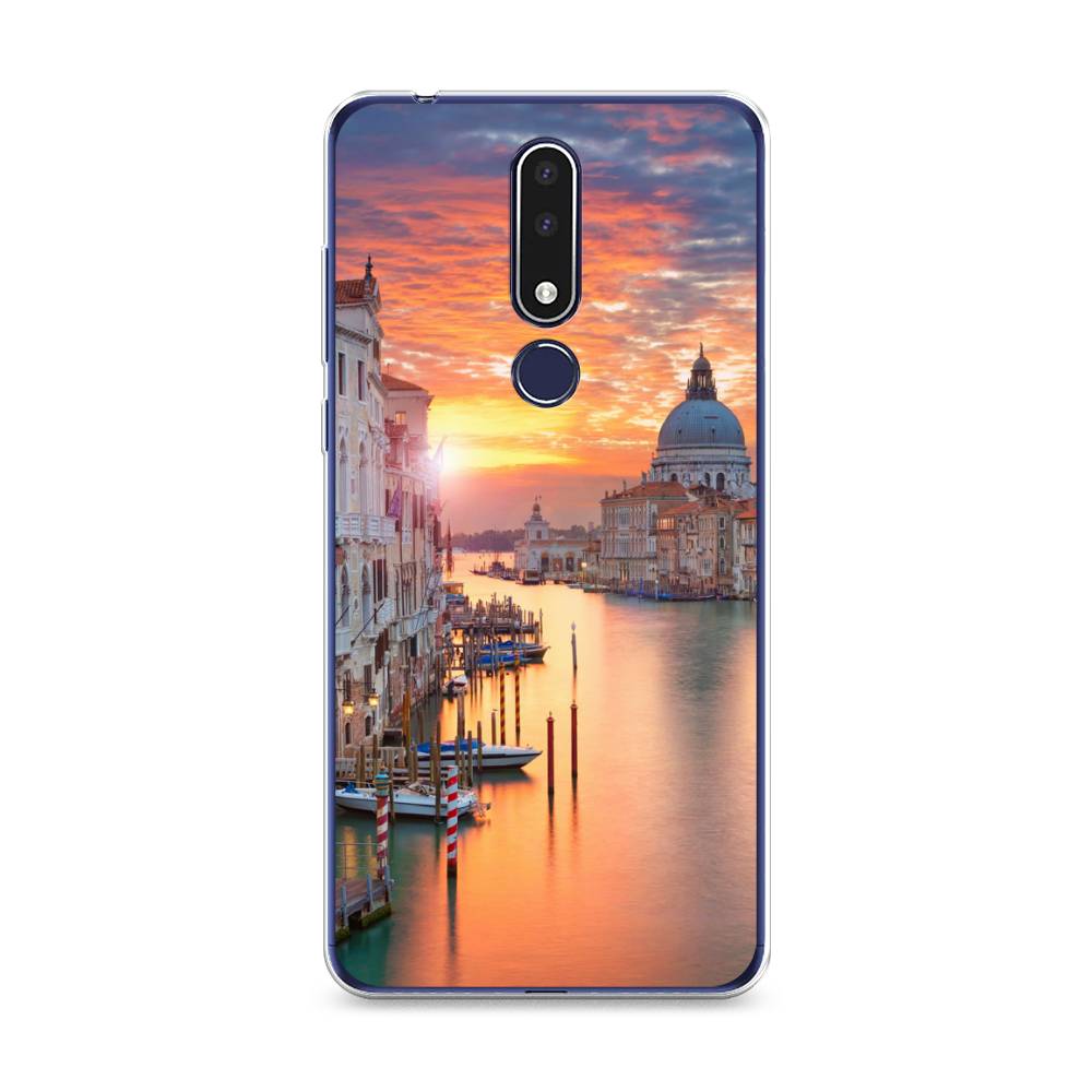 

Чехол на Nokia 3.1 Plus "Восход 11", Розовый;оранжевый, 122850-2