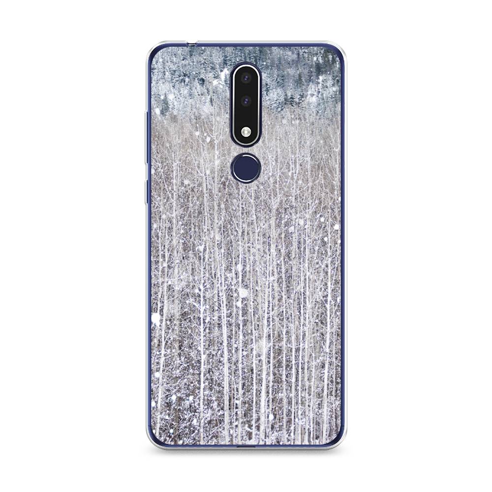 

Чехол на Nokia 3.1 Plus "Снежный лес", Бежевый;серый;белый, 122850-5