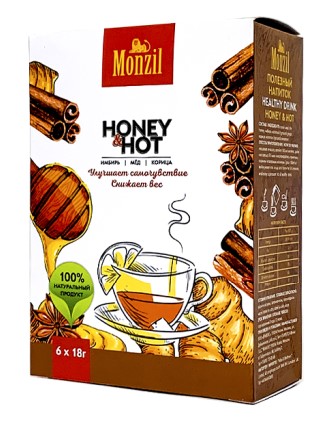 

Имбирный напиток"Monzil" Honey & Hot (Имбирь, Мёд, Корица), 18гр. х 6пак.