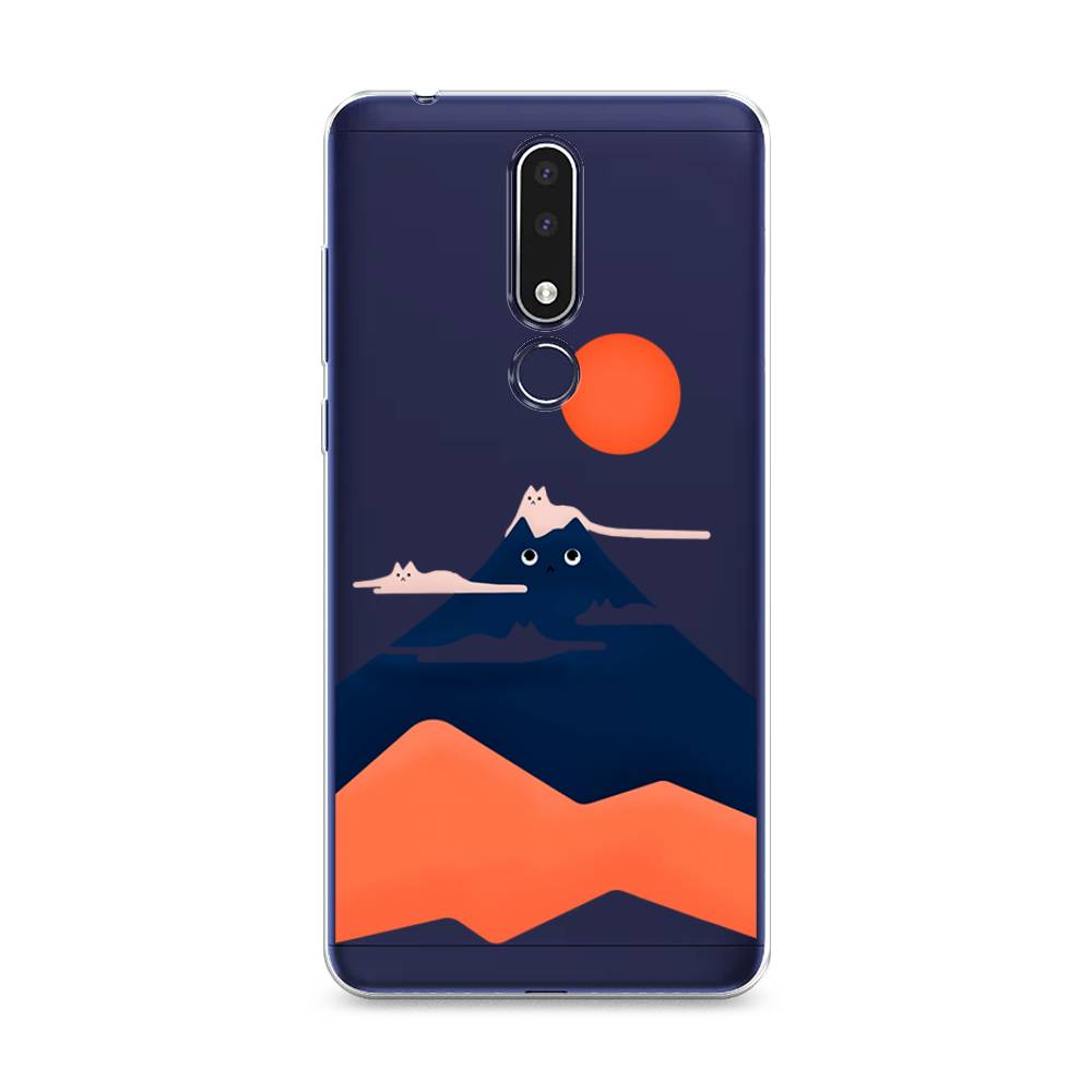 

Чехол на Nokia 3.1 Plus "Кот-гора", Черный;оранжевый, 122850-4