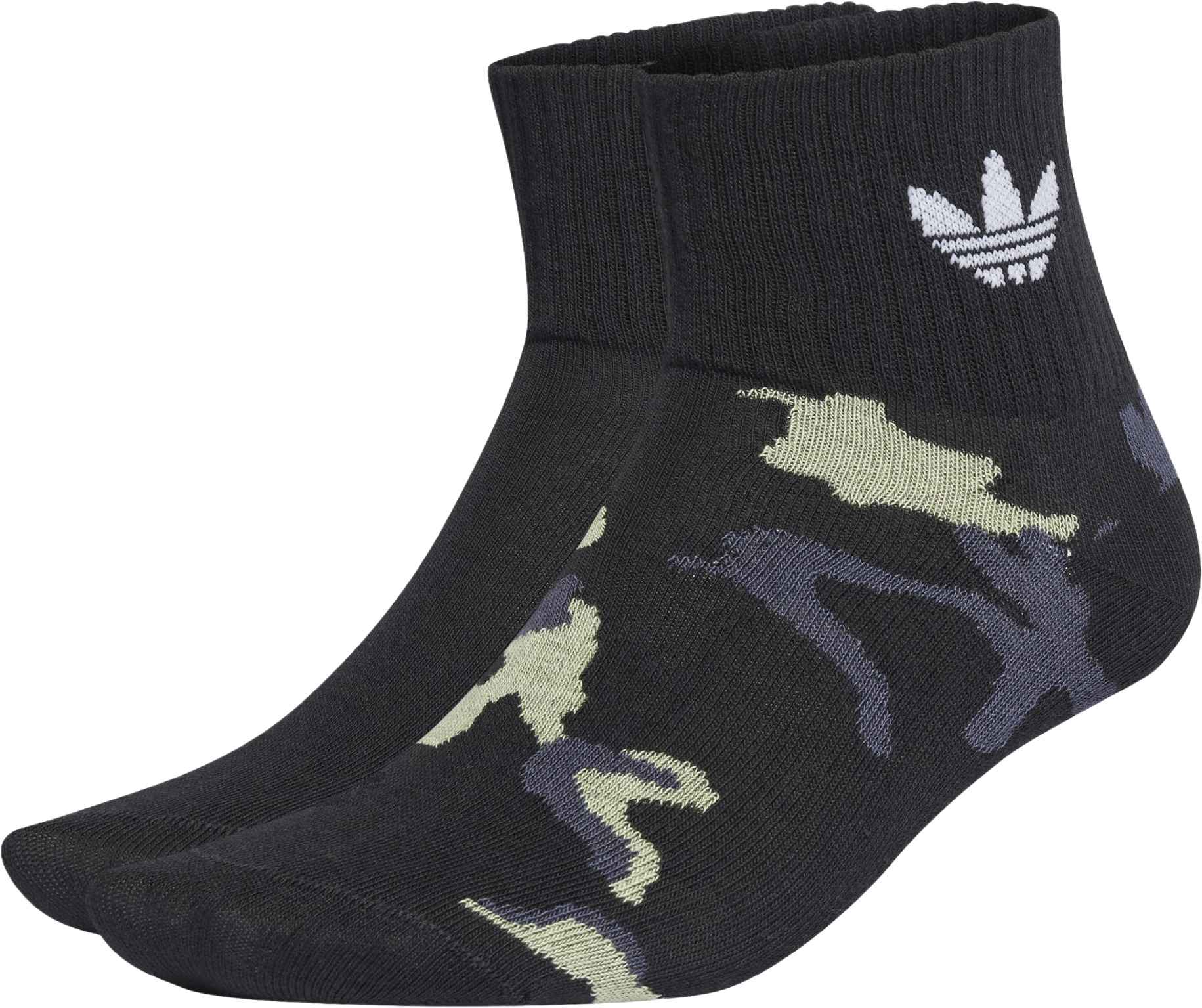 фото Комплект носков мужских adidas camo mid ankle белых 45-47