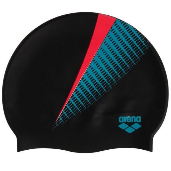 Шапочка для плавания ARENA Print 2 (черный-синий-красный) 1E368/225