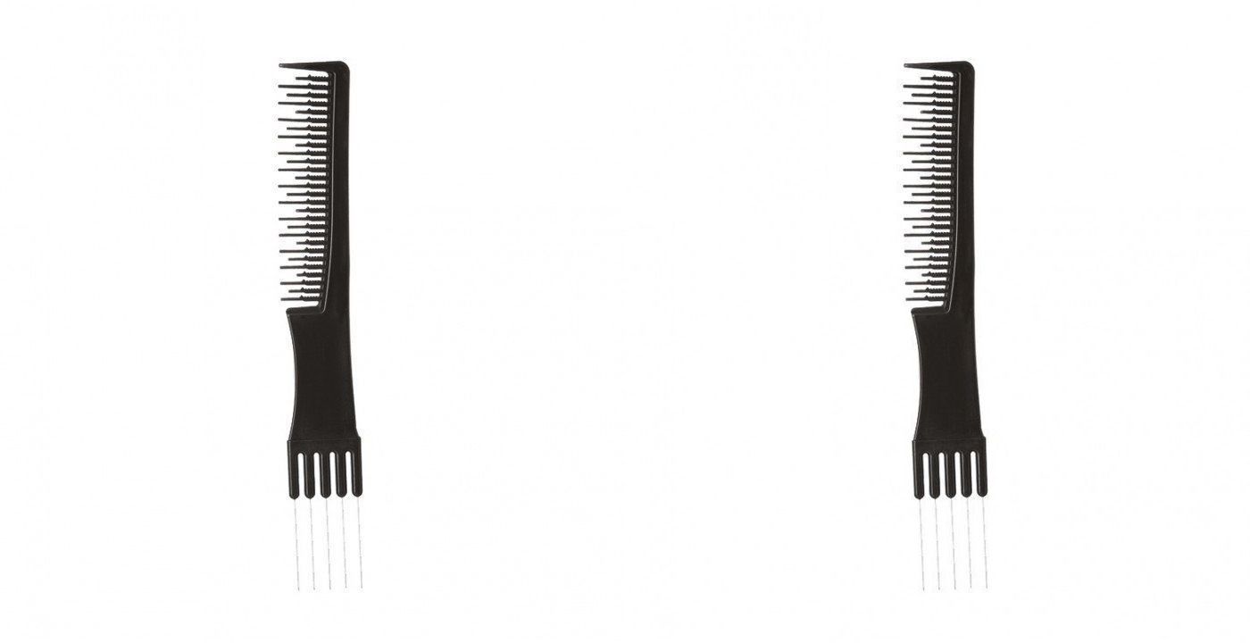 Гребень Inter-Vion с металлической вилкой для моделирования волос, 2шт