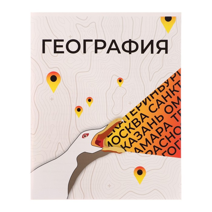 

Тетрадь Животные мемы 36 л в клетку География, мелованная бумага, блок №2 (серые листы)