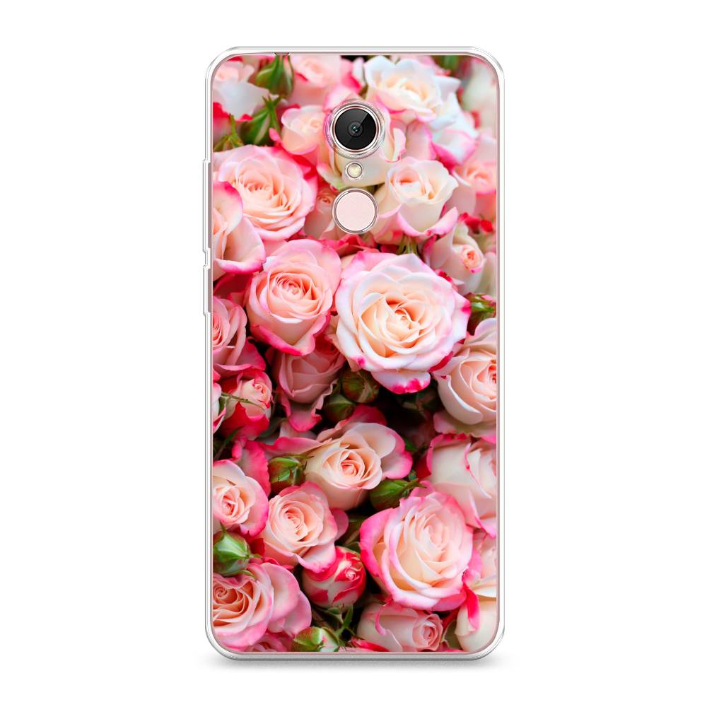 

Чехол на Xiaomi Redmi 5 "Много роз", Розовый, 33050-2