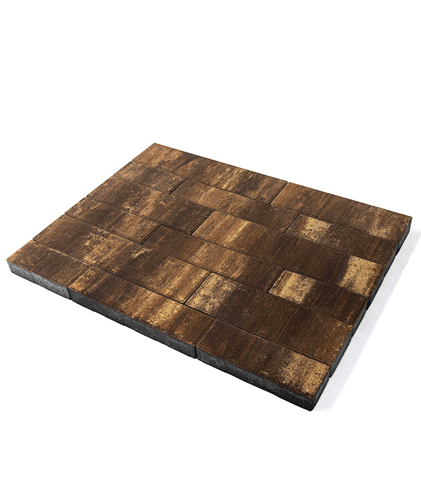 

Плитка тротуарная Домино 60 мм color mix тип Каштан (11,29 м.кв.) БРАЕР