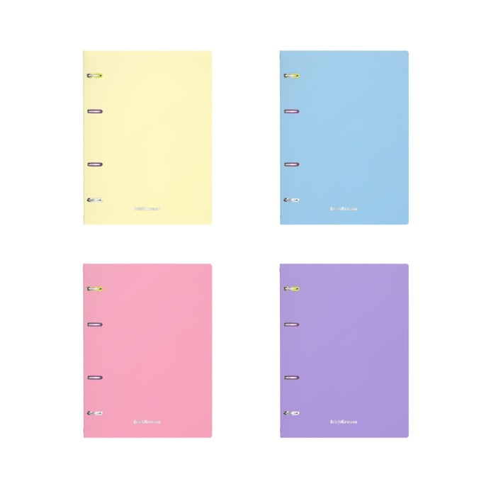 

Тетрадь на кольцах А5, 80 л в клетку ErichKrause Pastel, пластиковая обложка, блок офсет,