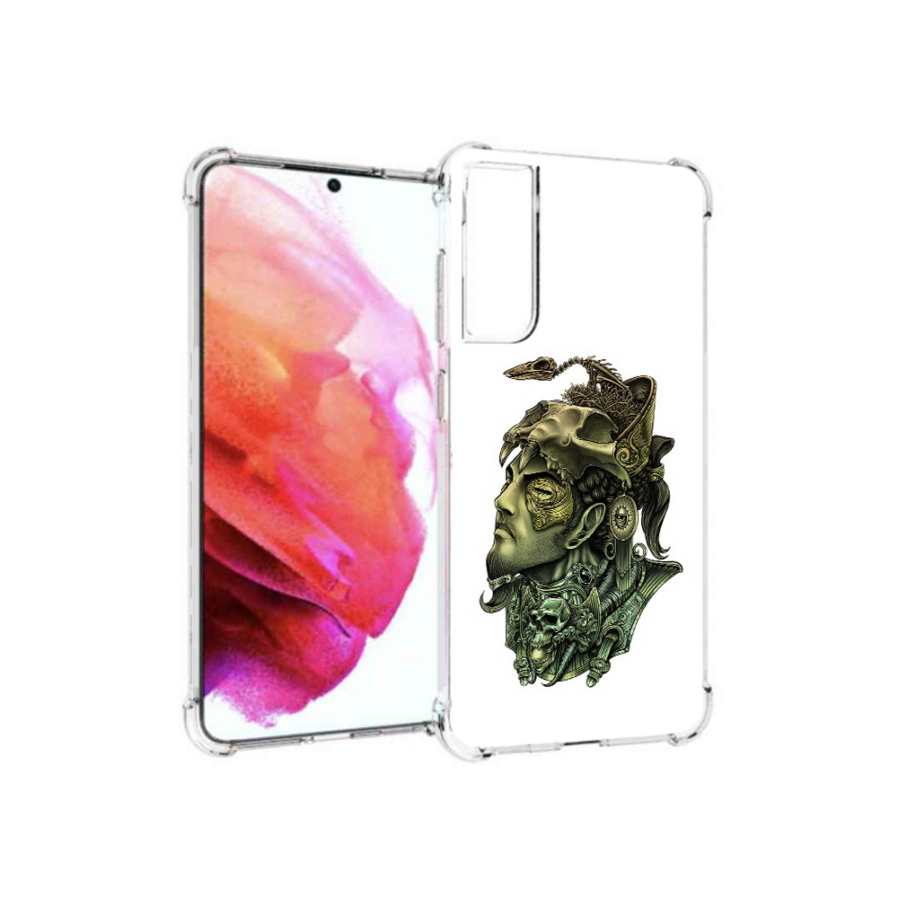 

Чехол MyPads Tocco для Samsung Galaxy S21 FE бронзовый воин, Прозрачный, Tocco