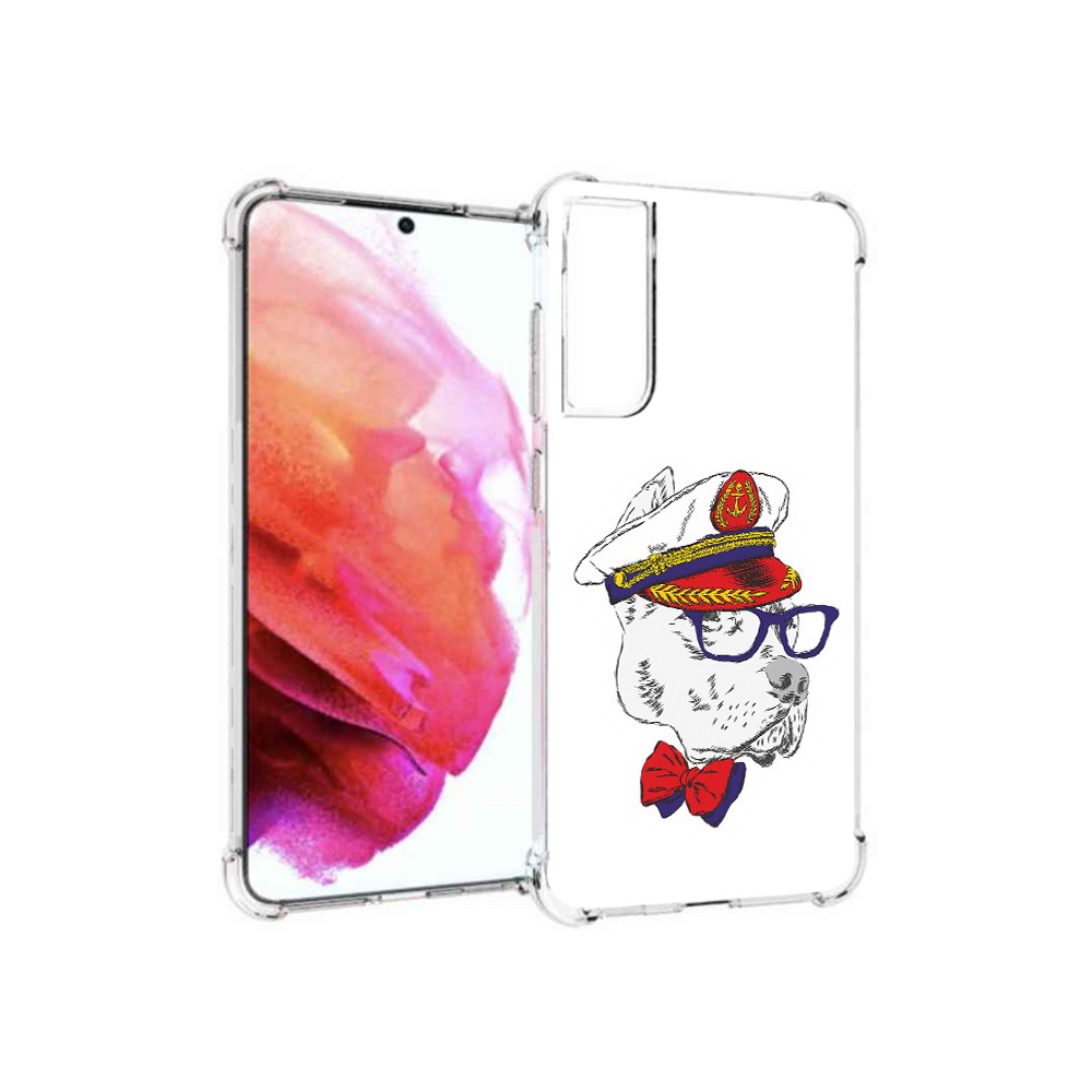 

Чехол MyPads Tocco для Samsung Galaxy S21 FE бульдог, Прозрачный, Tocco