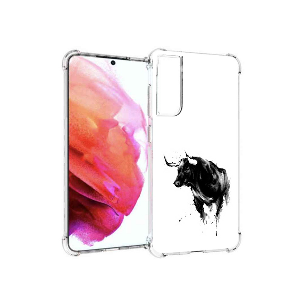 

Чехол MyPads Tocco для Samsung Galaxy S21 FE бык, Прозрачный, Tocco