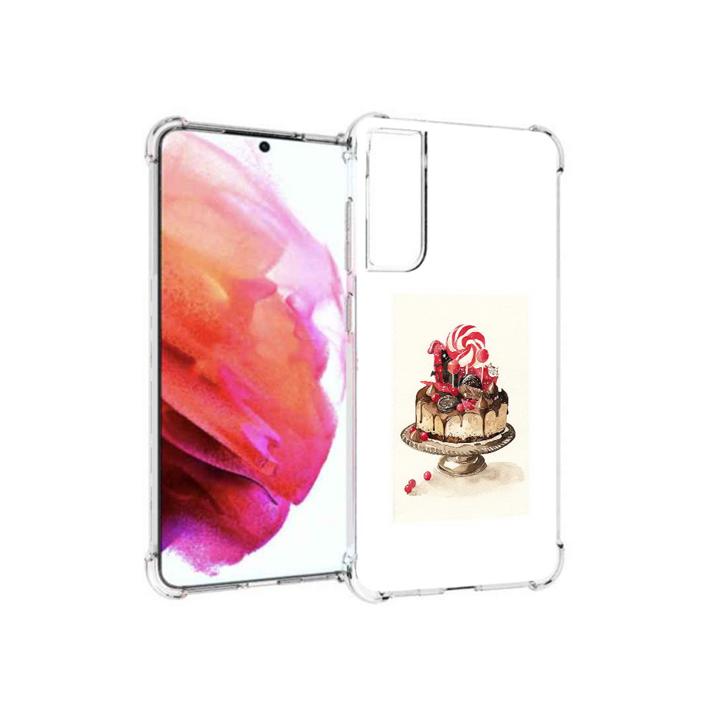 

Чехол MyPads Tocco для Samsung Galaxy S21 FE вкусный торт, Прозрачный, Tocco