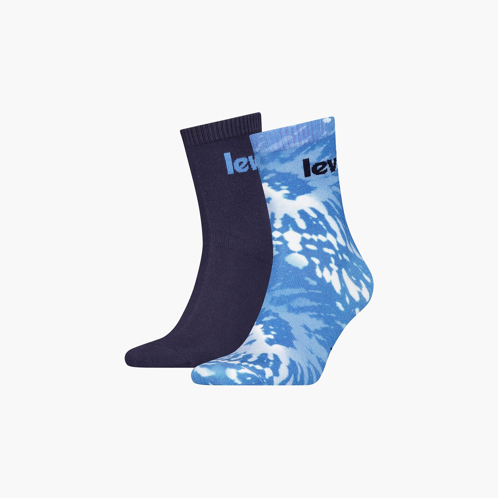 

Комплект носков мужских Levi's Unisex Owl Tie Dye Short Cut 2P Socks разноцветных 43-46, Unisex Owl Tie Dye Short Cut 2P Socks