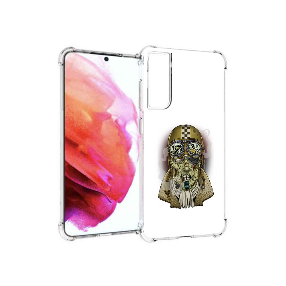 

Чехол MyPads Tocco для Samsung Galaxy S21 FE военный зомби, Прозрачный, Tocco