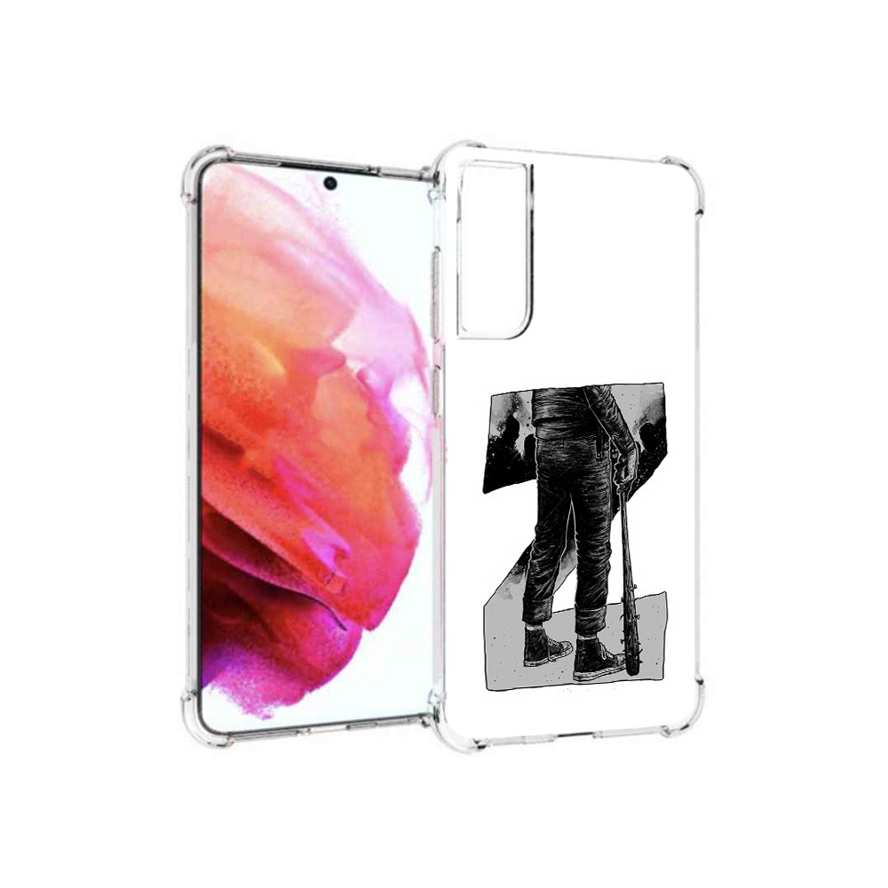 

Чехол MyPads Tocco для Samsung Galaxy S21 FE воин черно белый, Tocco