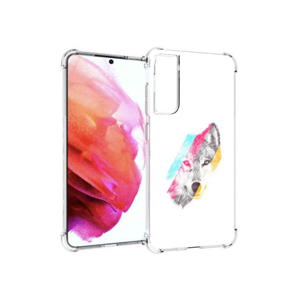 

Чехол MyPads Tocco для Samsung Galaxy S21 FE волк градиент, Прозрачный, Tocco
