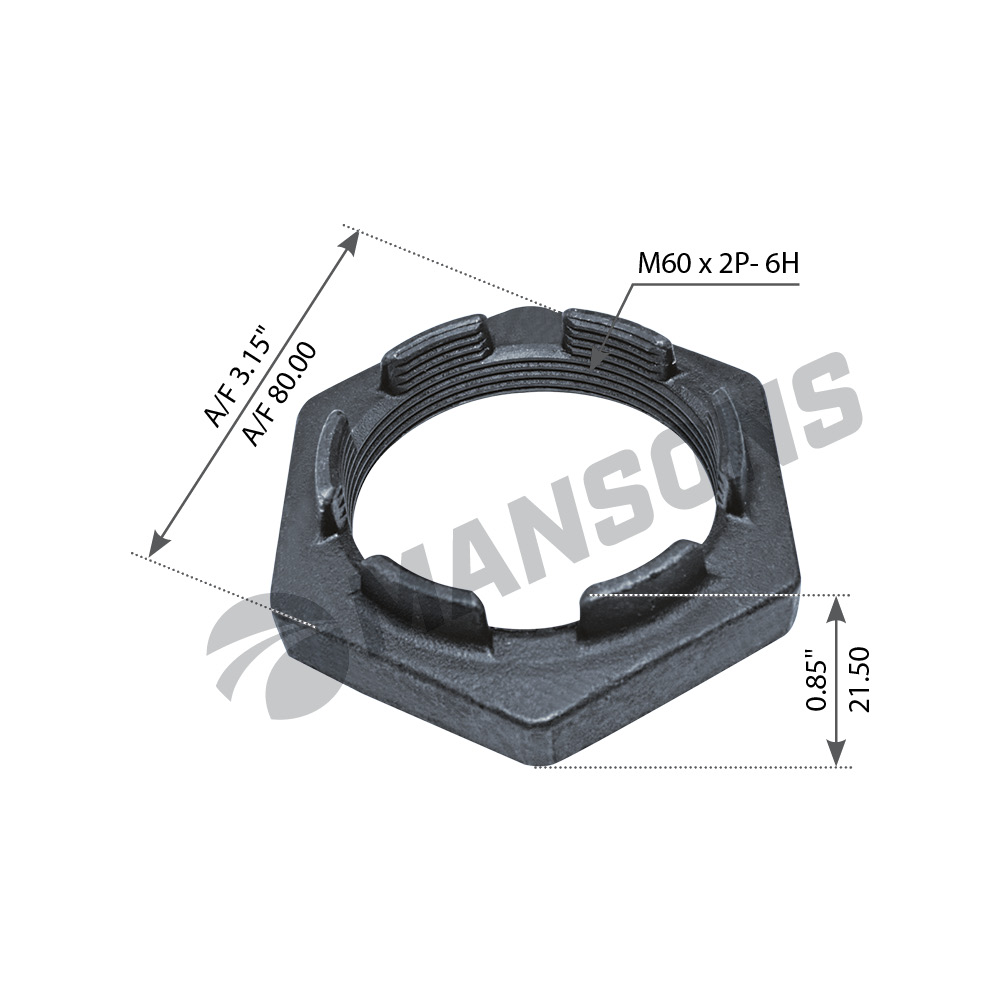 

Гайка ступицы М60X2 SW80 Volvo,Renault