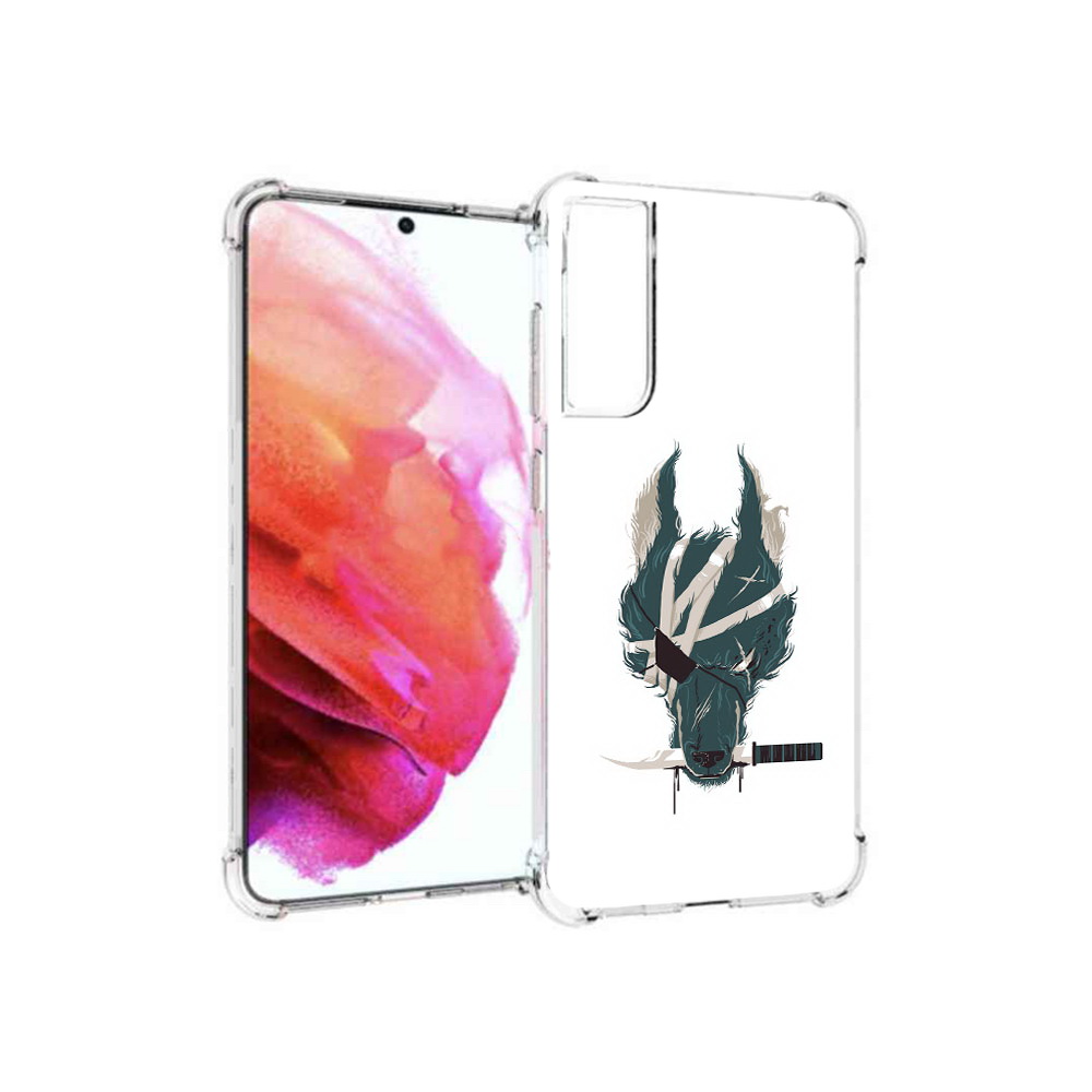 Чехол MyPads Tocco для Samsung Galaxy S21 FE волк-разбойник