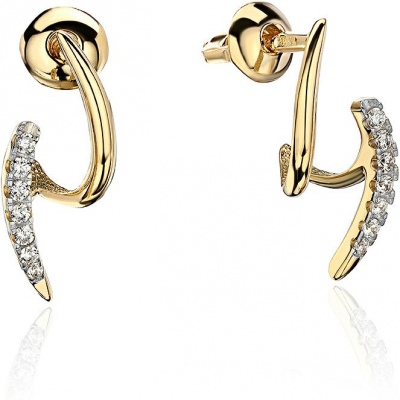 

Серьги с 14 фианитами из жёлтого золота Эстет 01С1313944Р, 01С1313944Р