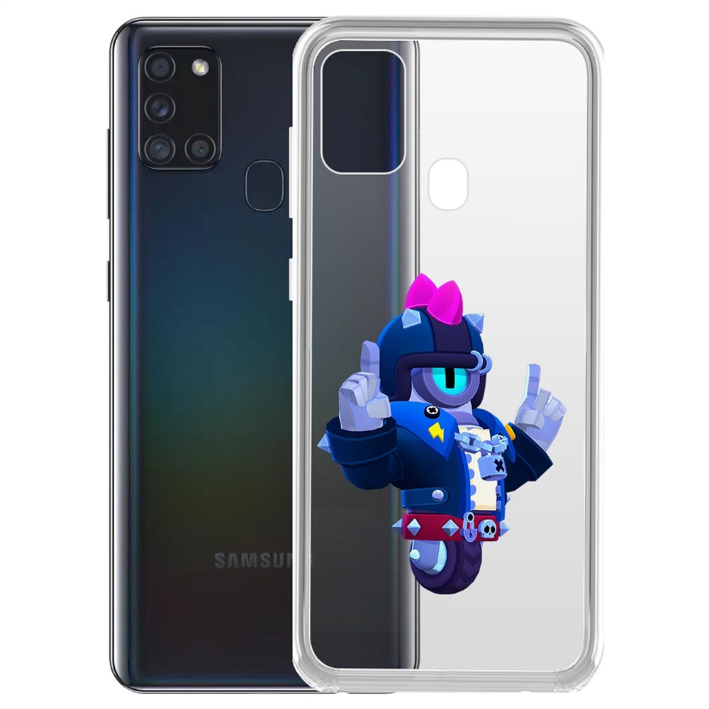 

Чехол-накладка Brawl Stars-Дикий Сту для Samsung Galaxy A21s (A217), Прозрачный
