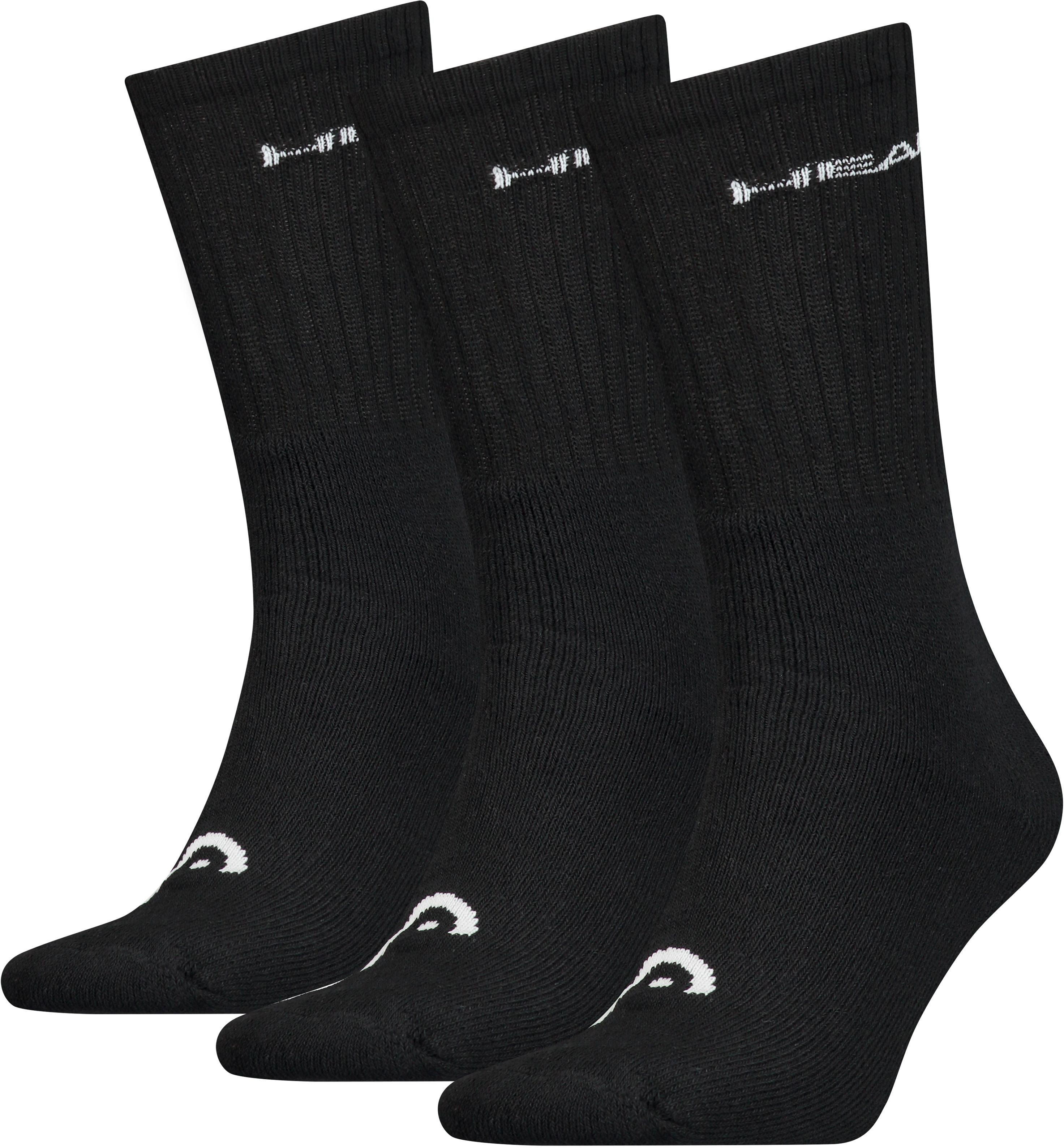 

Комплект носков мужских Head Crew 3P Unisex черных 43-46, Crew 3P Unisex