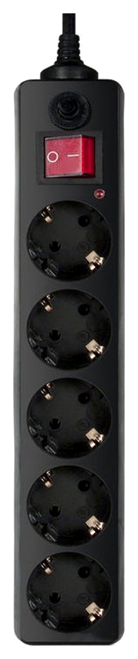 фото Сетевой фильтр buro 500sh-10-b, 5 розеток, 10 м, black