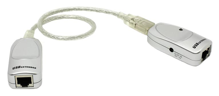 фото Адаптер aten rj45-rj45, m-f 0,3м grey (uce60)