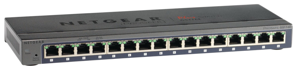 

Коммутатор NetGear GS116E-200PES Grey, GS116E