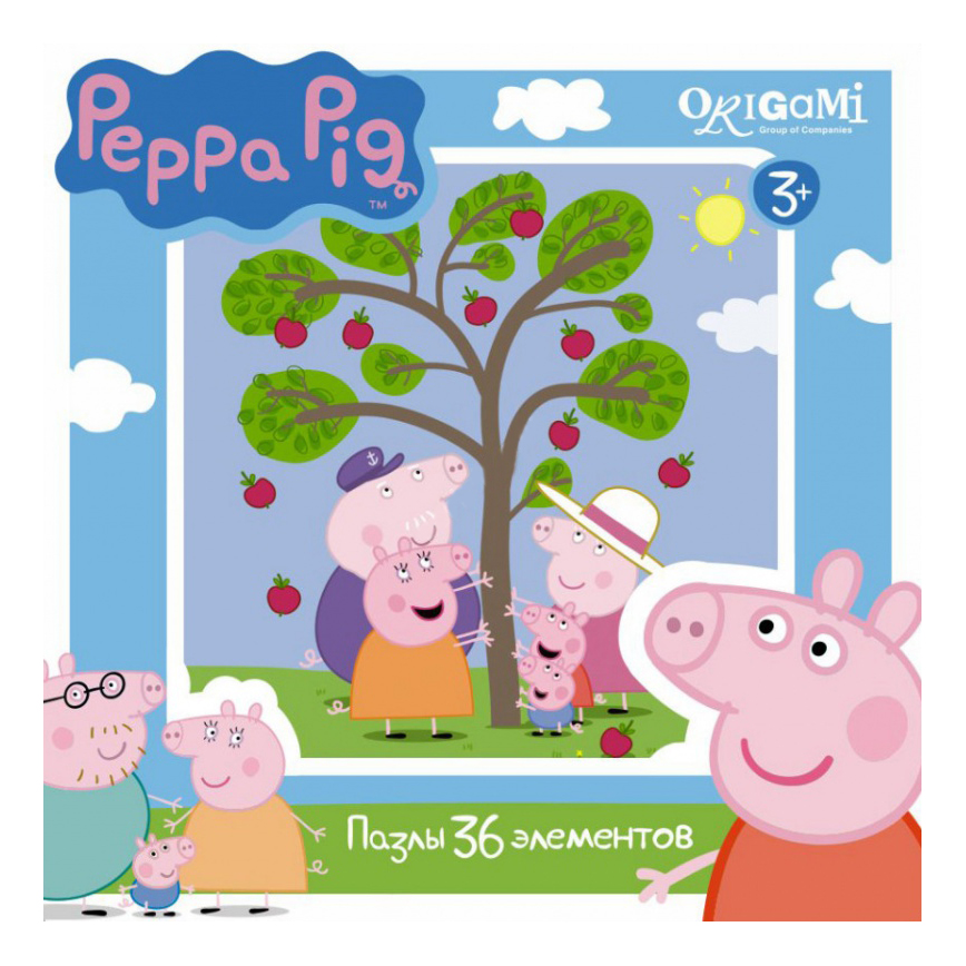

Пазл Origami 36 деталей, Peppa Pig