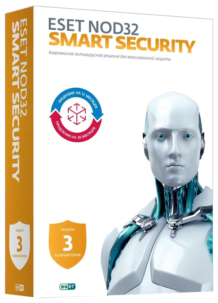 фото Антивирус eset nod32 smart security 3 устройства, 1 год