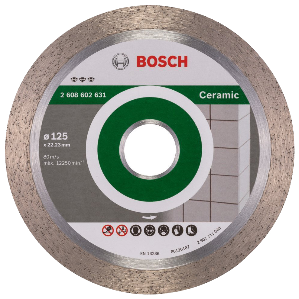 Диск отрезной алмазный Bosch Bf Ceramic125-22,23 2608602631 пильный диск по дереву для торцовочных пил bosch