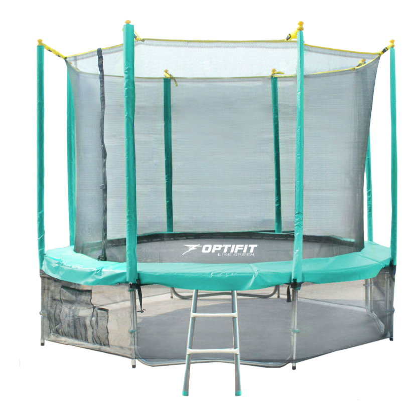 

Батут Optifit Like с сеткой и лестницей 366 см, green, Like