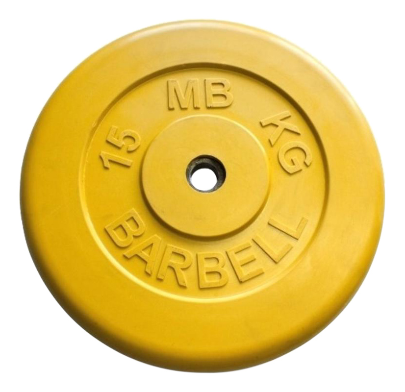 

Диск для штанги MB Barbell Стандарт 15 кг, 26 мм желтый, Стандарт