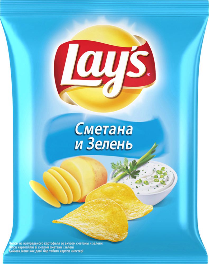 

Картофельные чипсы Lay's сметана и зелень 80 г