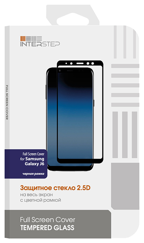 

Защитное стекло InterStep для Samsung Galaxy J6 Black, Full Screen Cover д/Samsung Galaxy J6.Black Frame