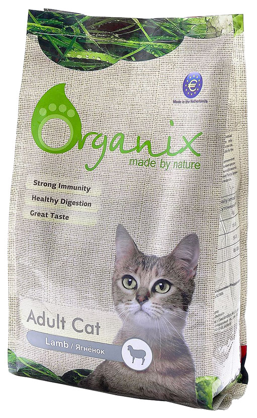 фото Сухой корм для кошек organix adult cat, ягненок, 7,5кг