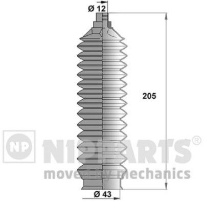 

Пыльник рулевой рейки Nipparts J2843008