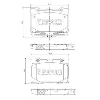 

Тормозные колодки дисковые Nipparts N3604070